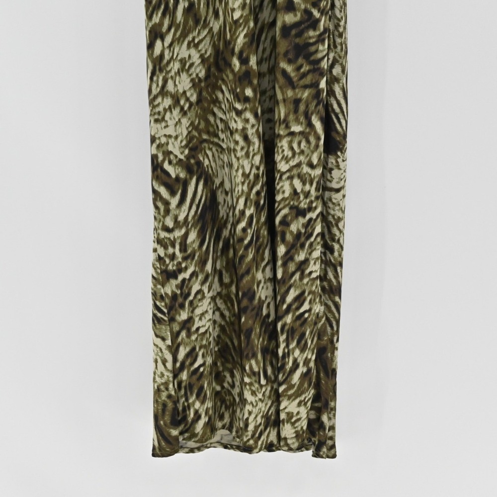 Good‎ American Jungle Slip Dress Womens Size M Midi Whimsical Cowl Neck Stretch - Picture 13 of 14